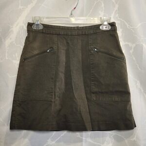 VTG LBH Golf Skort Women's 4 Dark Green Pockets Shorts Lining Button Zip Closure